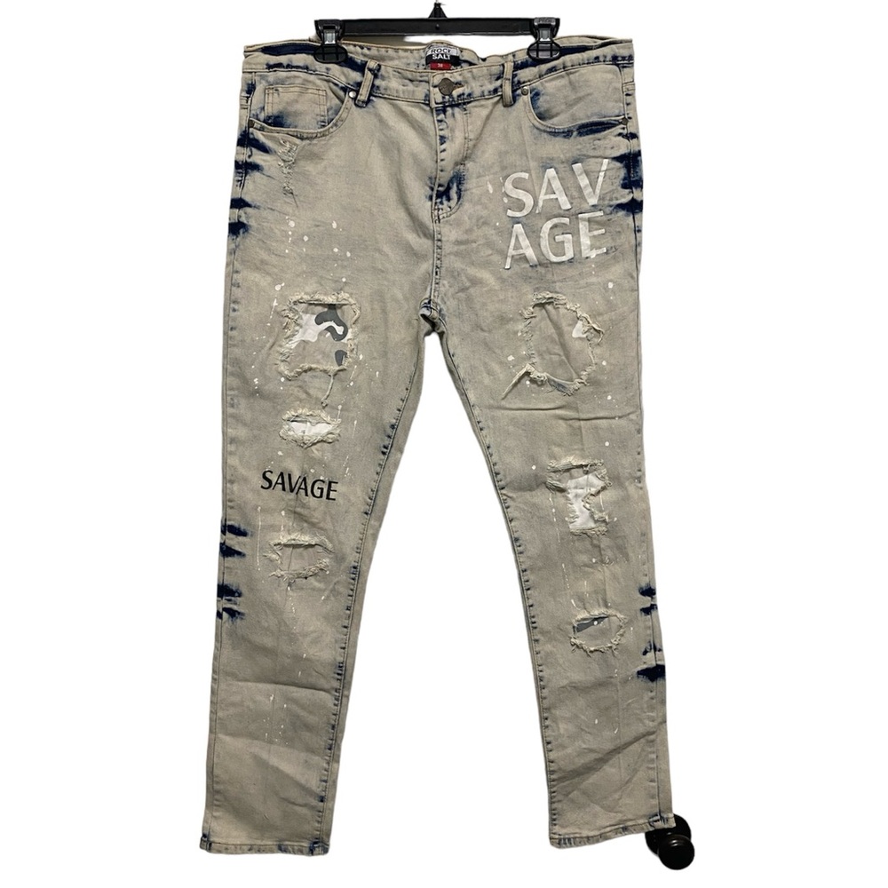 Rock Salt men’s size 38/32 bleach washed jeans